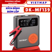 VIETMAP DK-MF139 8000mAh/13000mAh - Kích Bình Ô Tô Kiêm Bơm Lốp Tự Động Sạc Dự Phòng Màn Hình LED Hiển Thị Đèn SOS