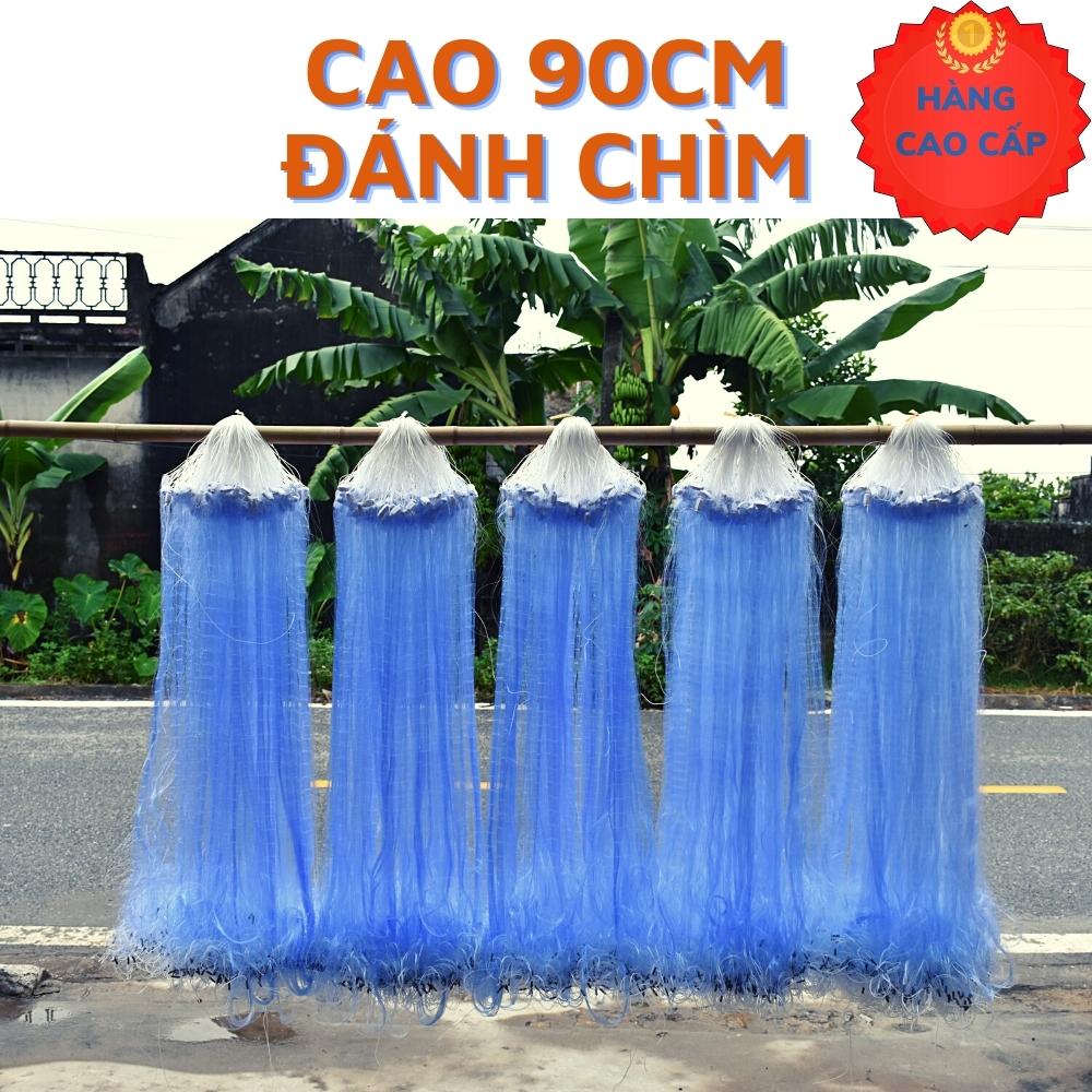 [Hàng cao cấp] Lưới đánh cá ba màn cước Thái xanh ô mắt then 1.5 then2 then 2.5  cao 90cmdài 100m đá