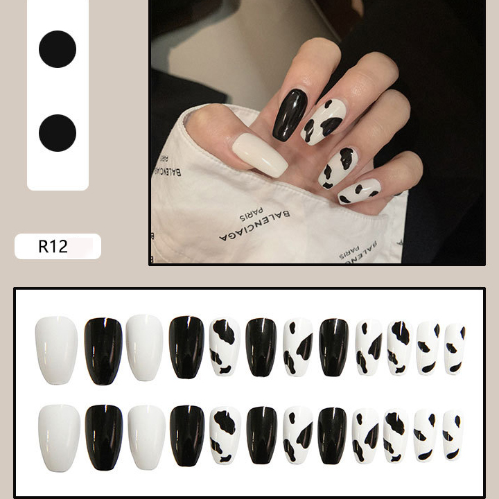 Móng Tay Giả | Set 24 Móng Tay Giả họa tiết thời trang siêu đẹp - R12
