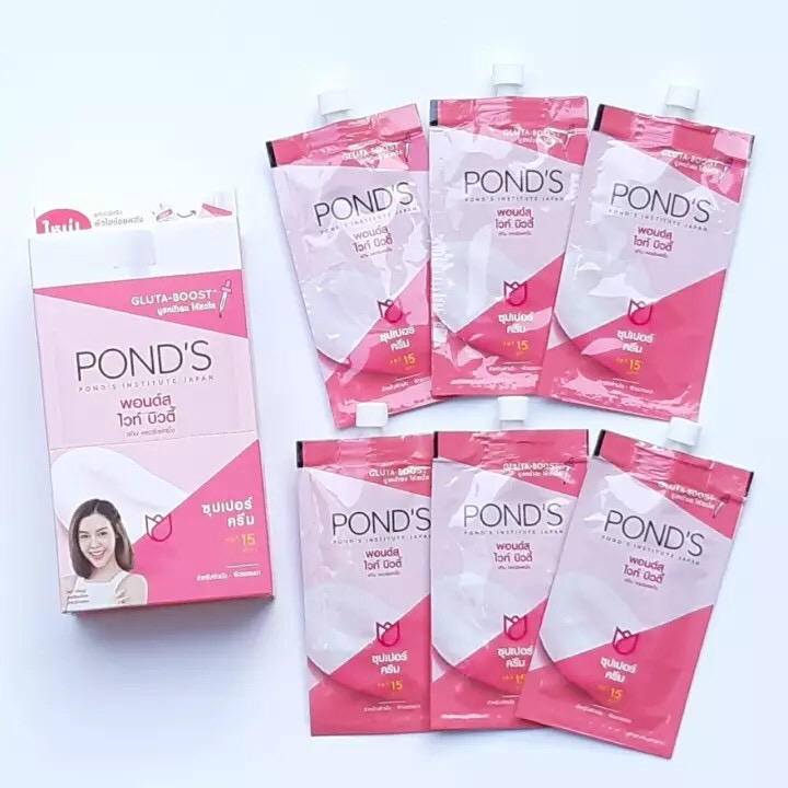 [Hcm]1 Hộp 6 Tuýp Kem Dưỡng Trắng Da Ponds Thái Lan Chính Hãng (10G)