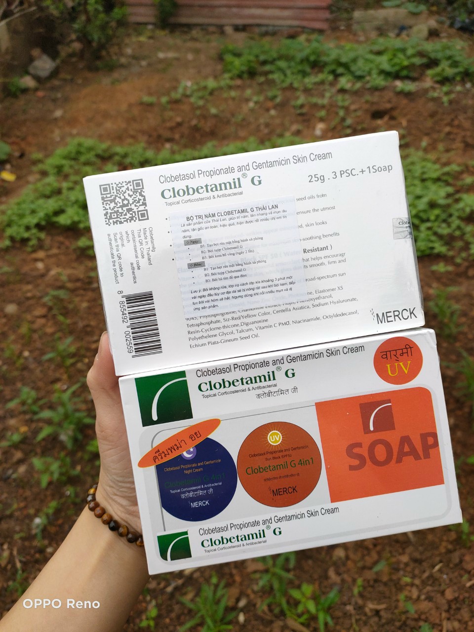 MẪU CŨ MÃ QR CÓ DẤU CỘNG CHẤT KEM NGÀY MÀU TRẮNG BỘ CAO CẤP CLOBETAMIL G THÁI LAN
