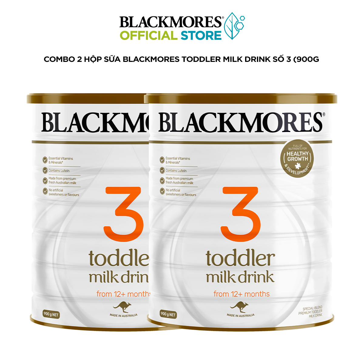 [DATE MỚI] Combo 2 Hộp Sữa Blackmores Toddler Milk Drink số 3 (900g)