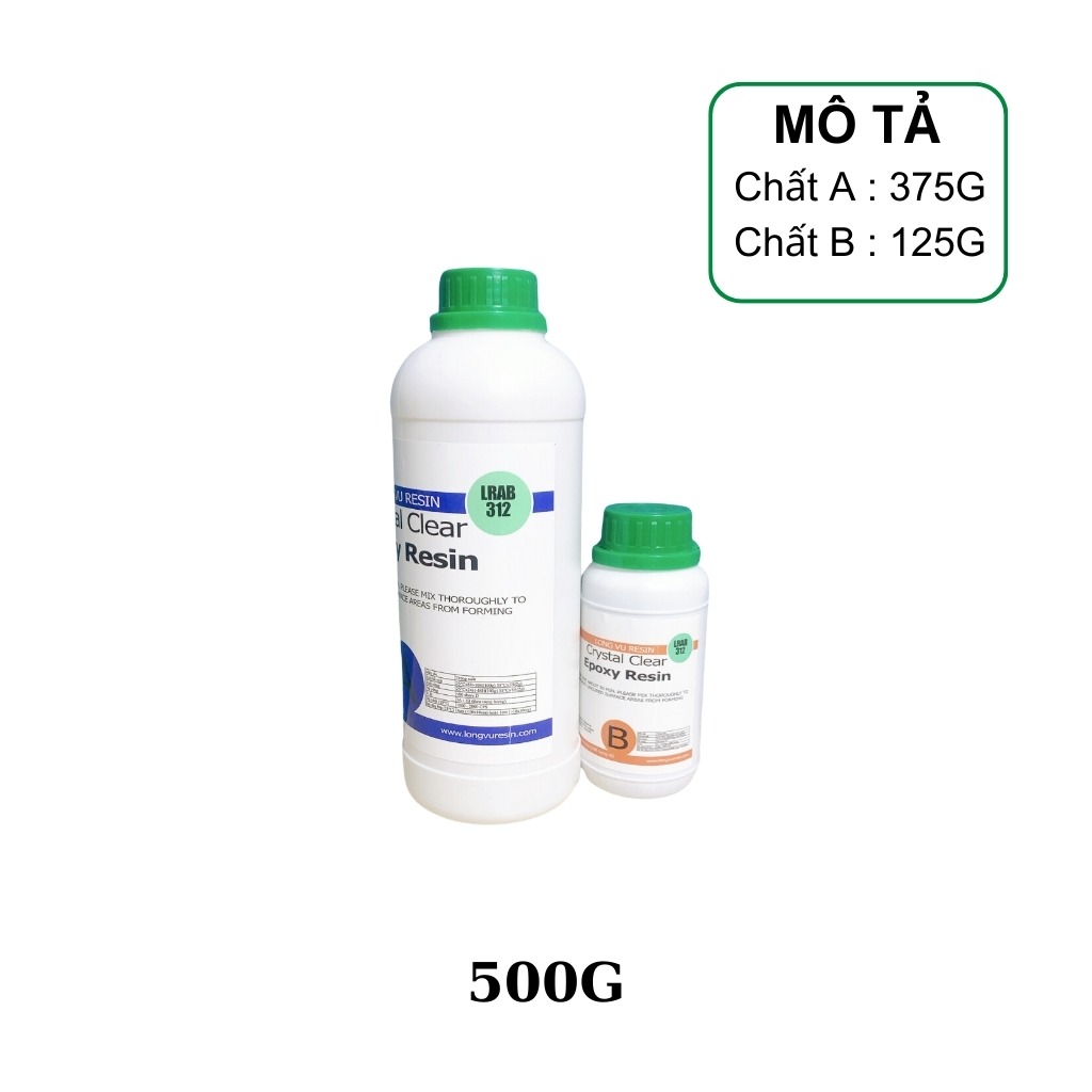 Bộ 1KG Keo Epoxy Trong Suốt Cao Cấp - Chuyên Dùng Đổ Bàn Làm đồ Handmade - Crystal Clear Epoxy Resin