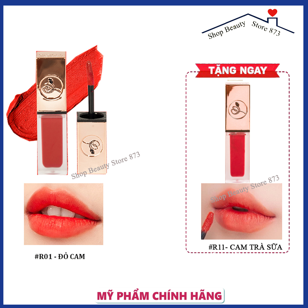 [Tặng 1 Son Cam Trà Sữa ] Son Kem Lì Lâu Trôi Roses Matte Lipstick Minigarden Không Khô Môi An Toàn Không Chì Thủy Ngân