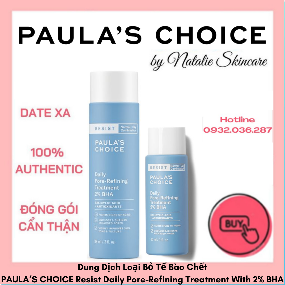 Dung Dịch Loại Bỏ Tế Bào Dành Cho Da Dầu Lão Hóa Paulas Choice Resist Daily Pore Refining 2% Bha