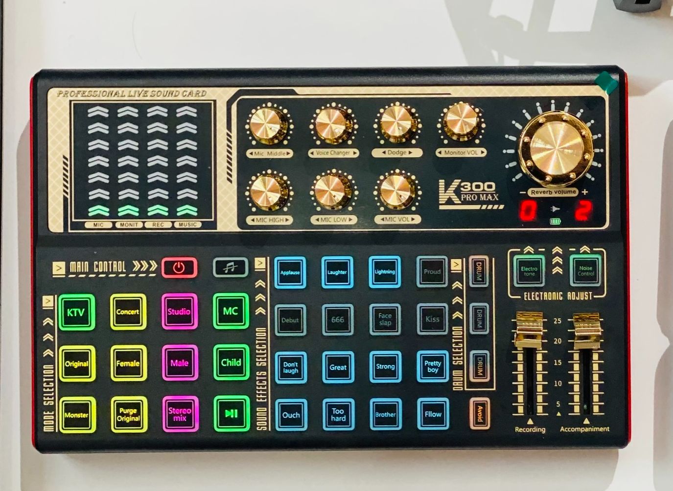 Combo thu âm livestream karaoke bán hàng onl facebook tiktok idol bigo cctakl Sound Card K300 Và Mic
