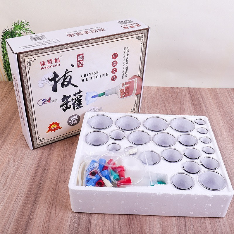 Bộ Giác Hơi Chân Không Không Dùng Lửa | 12 Ly Và 24 Ly 32 Ly Dùng giác Hơi Cạo Gió Đả Thông Kinh Lạc