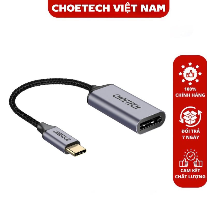 HUB chuyển Choetech HUB-H11 từ TYPE C sang cổng Displayport  (Hàng chính hãng)