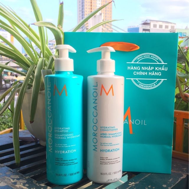 Combo Dầu Gội Và Dầu Xả Moroccanoil Hydration ( Loại 1: 500Ml Loại 2: 1000 Ml)