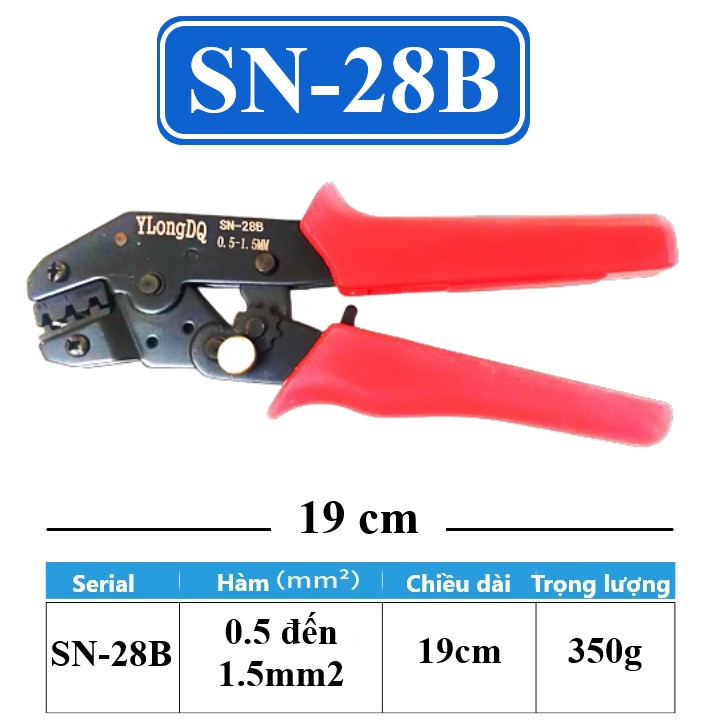 Kềm bấm cos dây điện 2 tầng MC4 kiềm bóp cốt bình acquy xe máy kìm ép cosse năng lượng mặt trời 0.5m