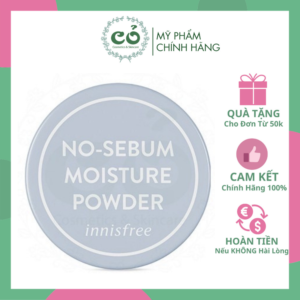 Phấn Phủ Bột Kiềm Dầu Innisfree No Sebum Moisture Powder 5g Hộp xanh tím
