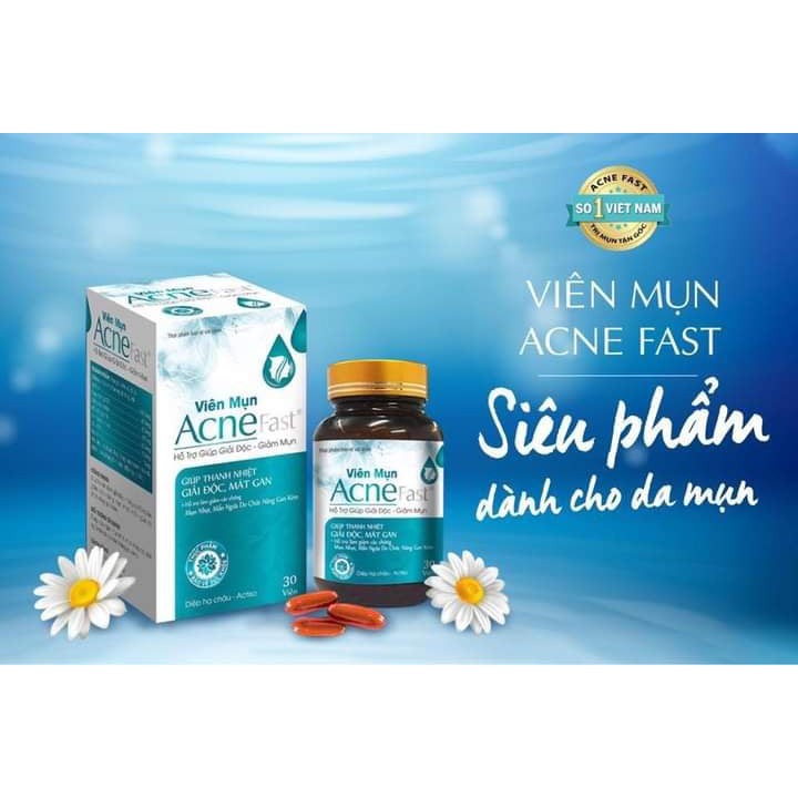 Viên Uống T.rị_Mụn Acne Fast [ Free Ship ] Hỗ Trợ T.rị Các Loại M.ụn M.ụn Nội Tiết....