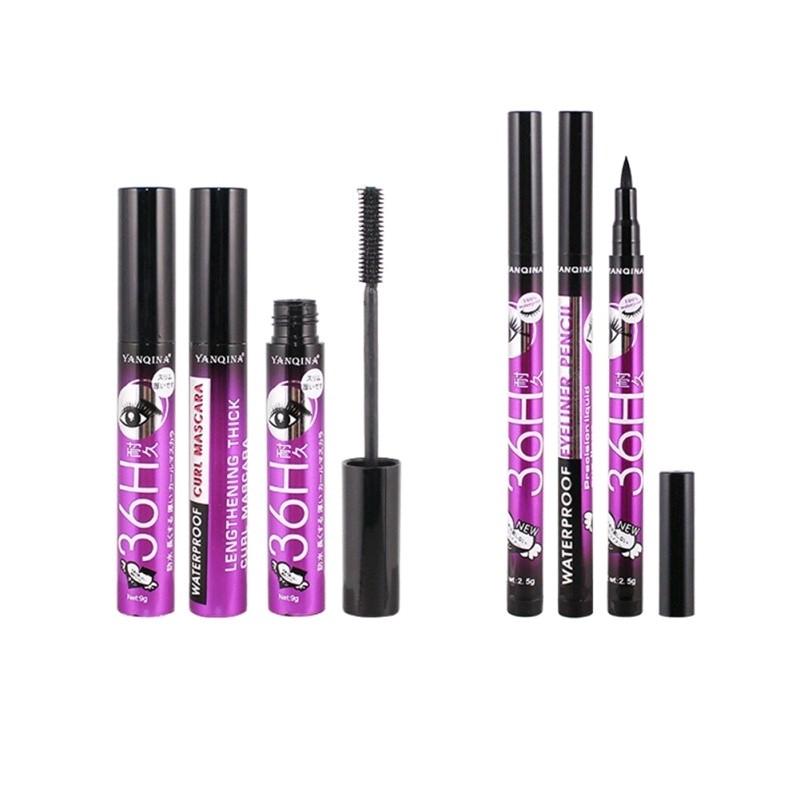 [Hcm]Mascara Chải Lông Mi Kèm Bút Kẻ Mắt Nước Nâu Và Đen