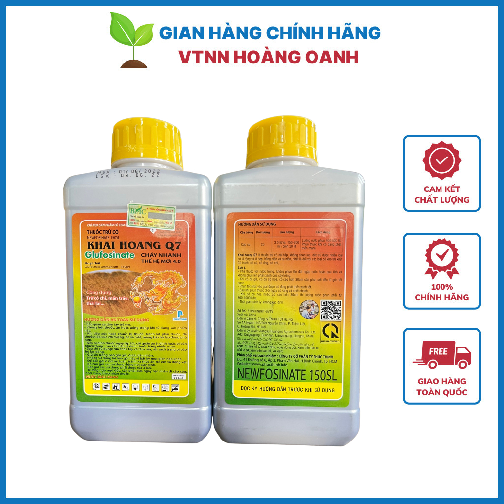 KHAI HOANG Q7 chai 900 ml cháy nhanh thế hệ mới