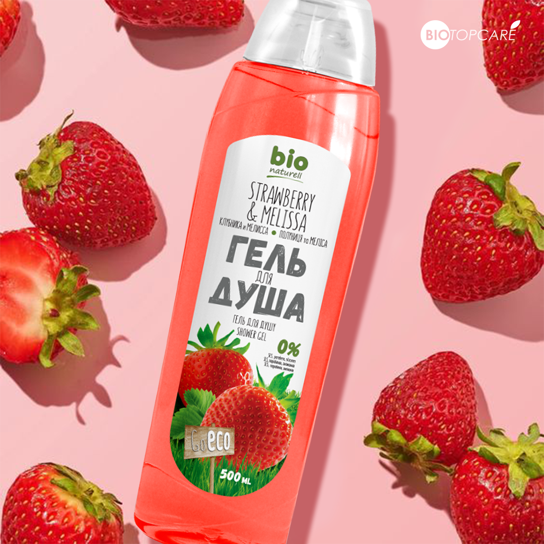 Sữa Tắm Dưỡng Ẩm Lưu Hương Bio Naturell Dâu Tây Và Tía Tô Đất 500Ml