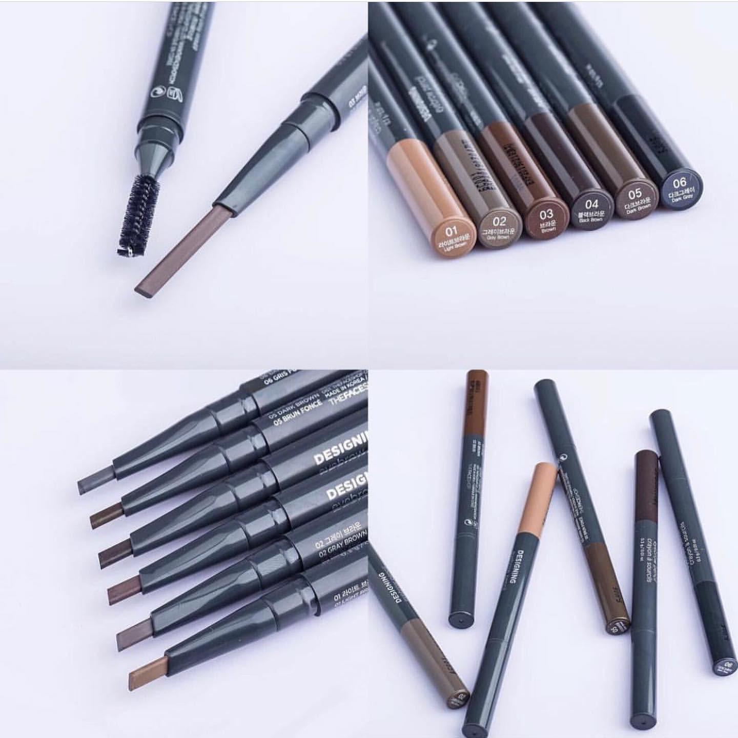 Chì Kẻ Mày 2 Đầu Không Vón Cục Designing Eye - Brow Pencil 3G - No.3