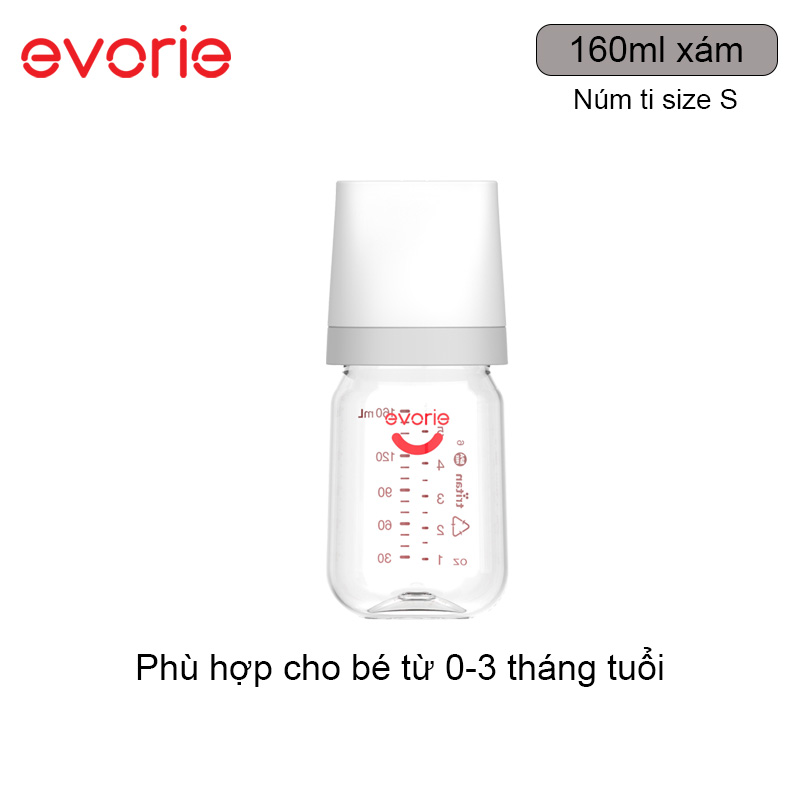 Evorie Tritan bình sữa Chống sặc và chống rò rỉ  BPA free chống rơi  đường kính lớn bình sữa cho bé 