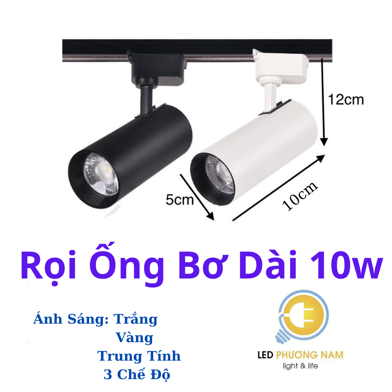 Đèn Rọi Đèn Ray Đèn Chiếu Điểm Đèn Ống Bơ Hiện Đại 10w/20w/30w