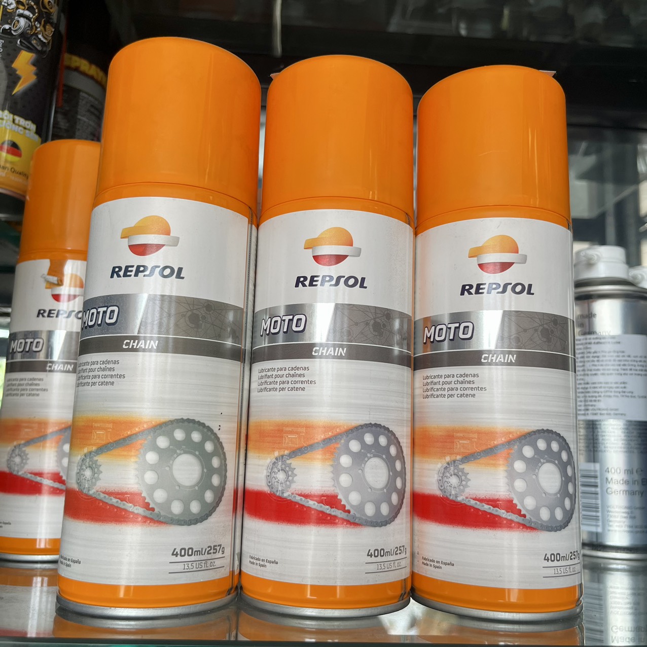 Chai Xịt Dưỡng Sên Bôi Trơn Sên Repsol Moto Chain 400ml - Cam kết chính hãng