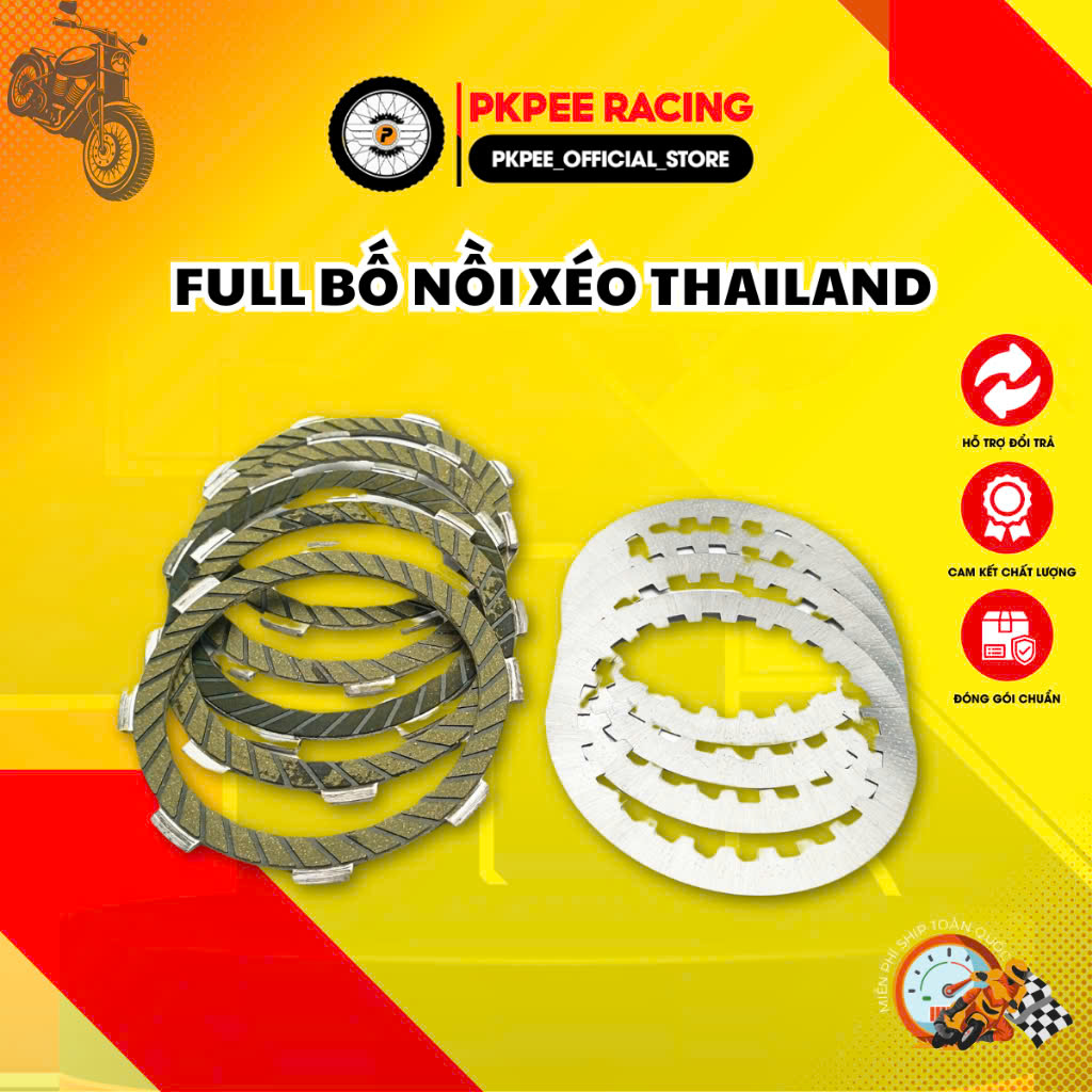 Full Bố Nồi Lá Côn Thái Lan Gồm 5 Lá Bố 4 Lá Sắt Gắn Dream Wave Xe Trung Quốc 50cc 2 Nồi Phụ Kiện Xe