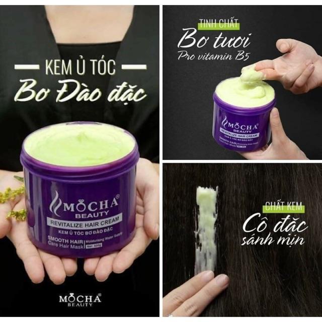 Kem Ủ Tóc Hấp Dầu Lạnh Bơ Đào Mocha Beauty Hủ 500Gram