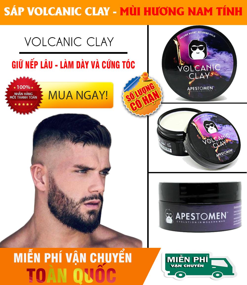Sáp vuốt tóc nam Volcanic Clay Apestomen 2020 Giúp tóc giữ nếp chất sáp dễ vuốt hương thơm dễ chịu lựa chọn cho tóc khó vào nếp