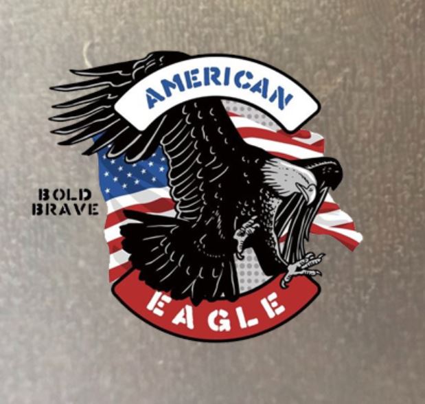Logo Sticker Đại Bàng Eagle ủi áo tại nhà-IN LOGO THEO YÊU CẦU INBOX -công nghệ in pet chuyển nhiệt ủi trực tiếp lên áo rất đẹp-MAJESTIC.CLO-Luck