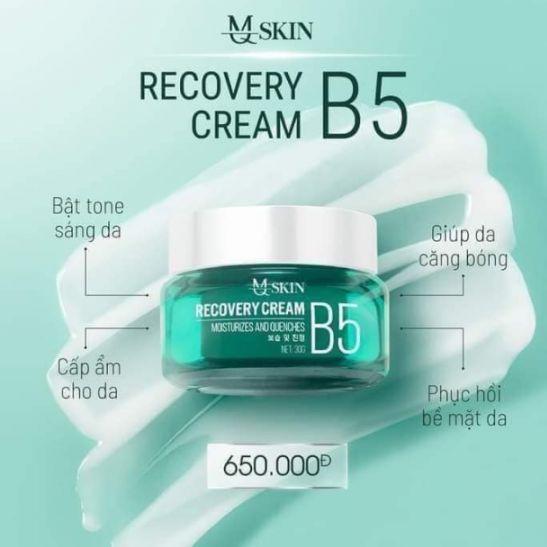 Kem trắng da phục hồi B5 MQ Skin Recovery Cream 30g cấp ẩm dưỡng da sau tái tạo