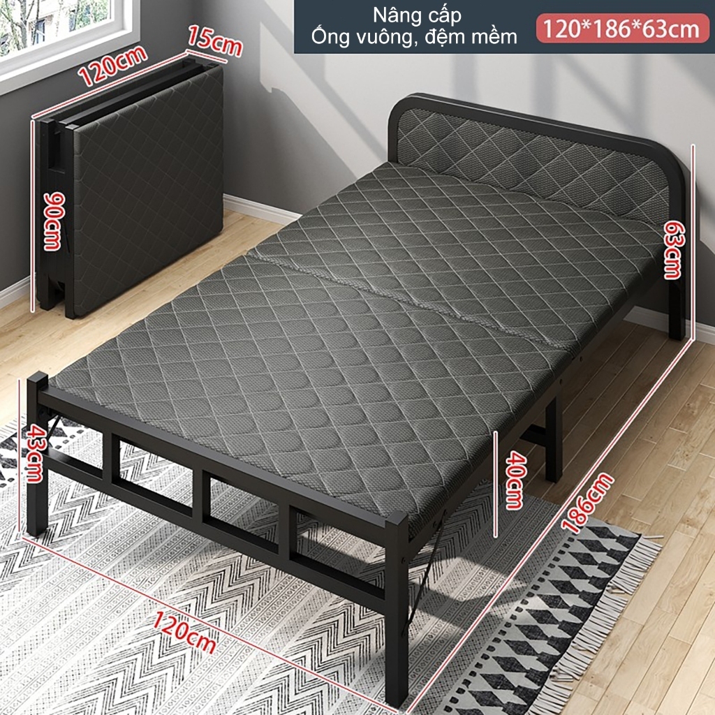 NES Giường Gấp Văn Phòng Có Bánh Xe Giường Ngủ Gấp Xếp Gọn Thông Minh