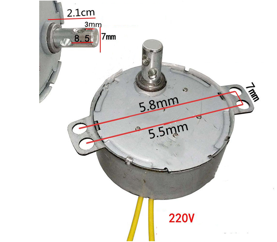 Motor túp năng quạt 220v 2.5rpm 5-6rpm 30rpm - tự động đảo chiều - Tuốc năng quạt