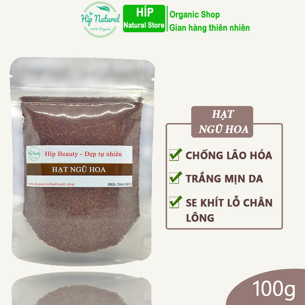 Hạt Ngũ Hoa Organic Chọn Lọc Ngũ Hoa Hạt Đắp Mặt Dưỡng Trắng Da 100G