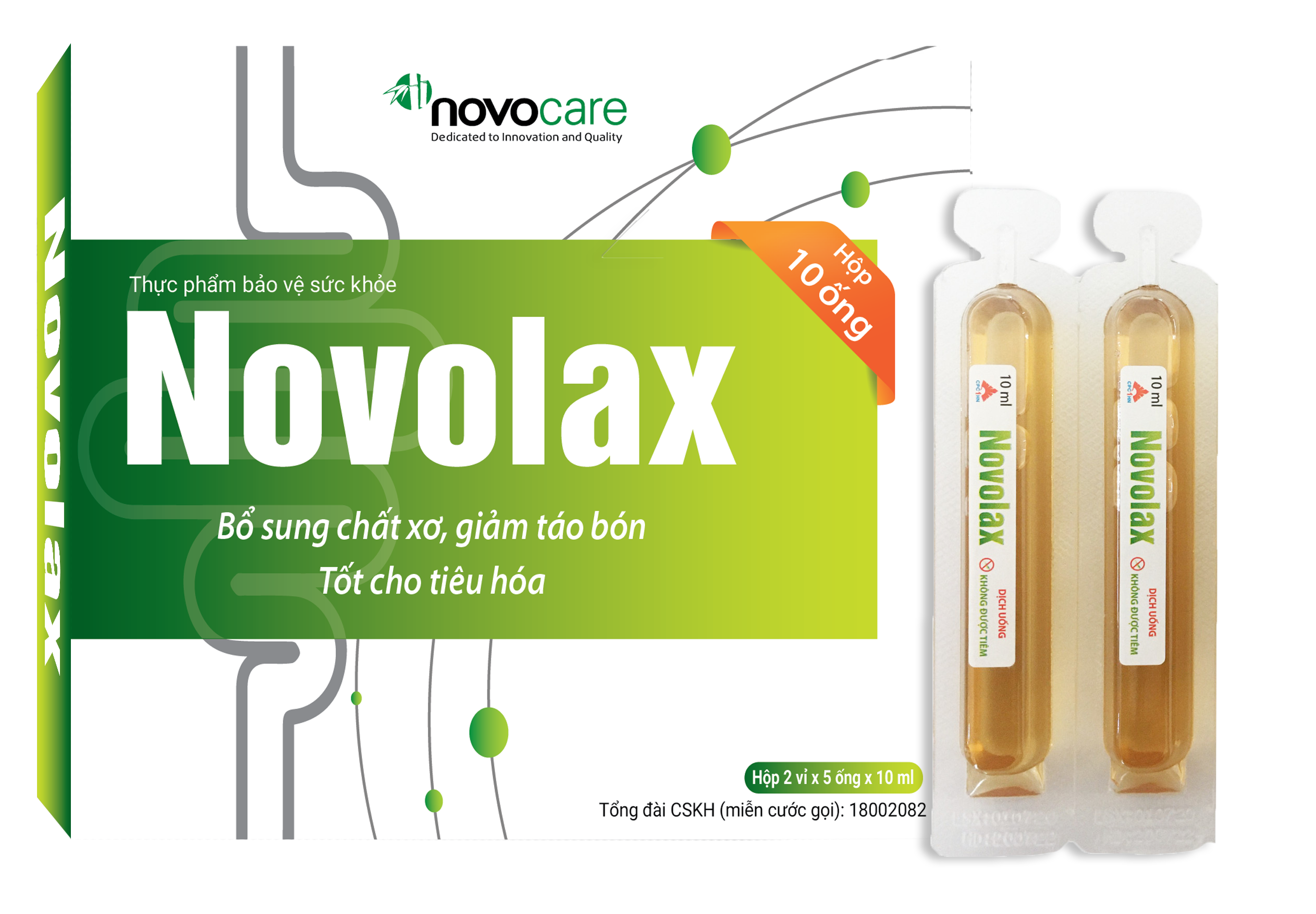 Chất xơ hòa tan Novolax giảm táo bón tốt cho tiêu hoá