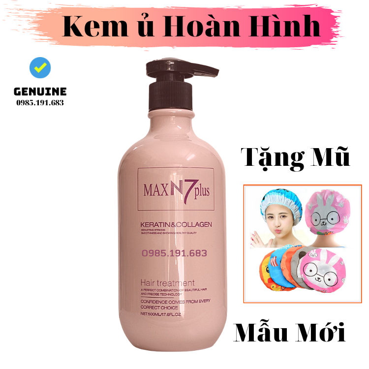 Kem Ủ Tóc Hoàn Hình Max N7 Plus Phục Hồi Mền Mượt 500Ml Tặng Mũ Ủ Yohaca