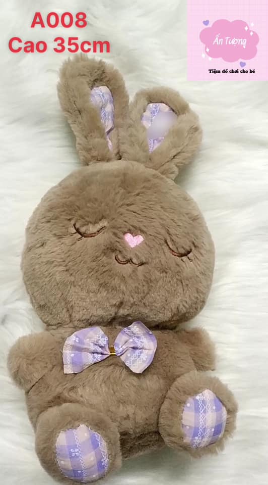 Thú nhồi bông thỏ nhồi bông mềm thỏ bông LV thỏ bông mặc áo len thỏ đeo nơ đeo yếm thỏ bunny cho bé 