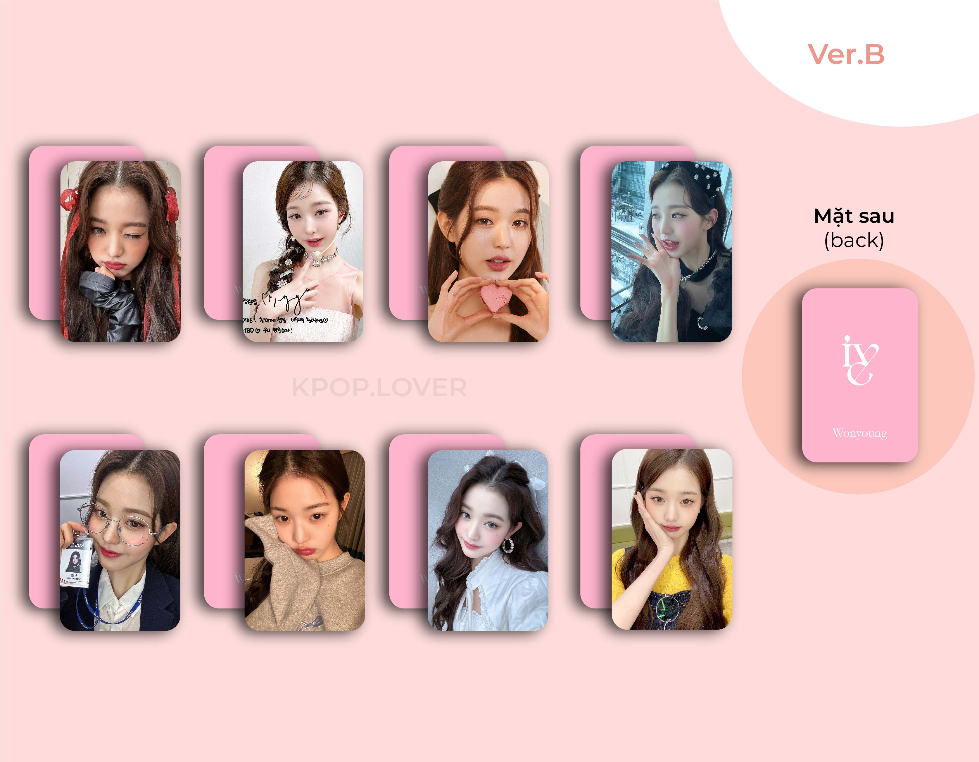 SET 8 CARD BO GÓC Jang Wonyoung