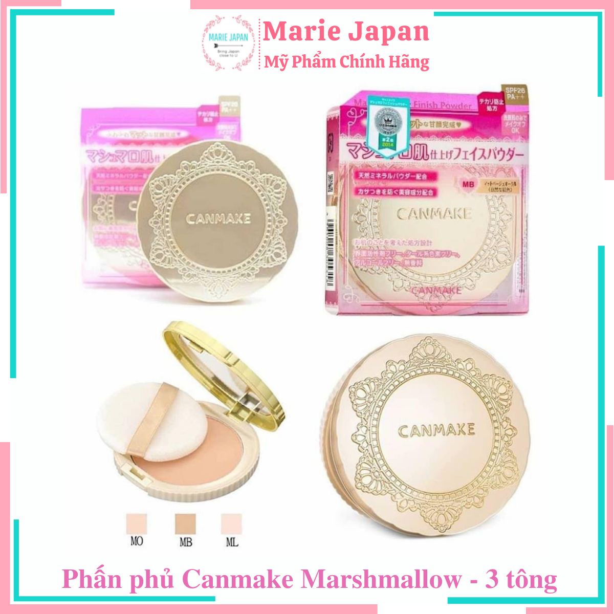 [Hcm]Phấn Phủ Canmake Marshmallow Finish Powder Nhật Bản