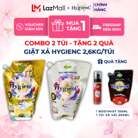 Combo 2 túi nước giặt xả HygienC Plus 2.6Kg hương nước hoa công nghệ Thái làm sạch vết bẩn lưu hương lâu