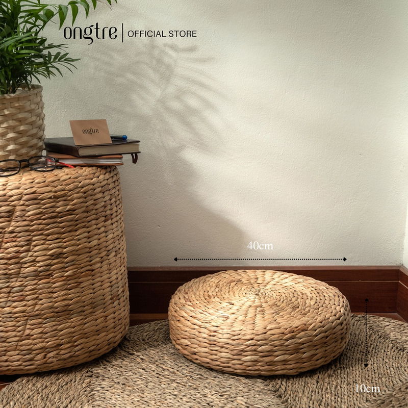 Đôn lục bình đan thủ công Đôn bèo đôn lục bình để ngồi đôn decor ghế trang trí ghế tròn trang điểm (