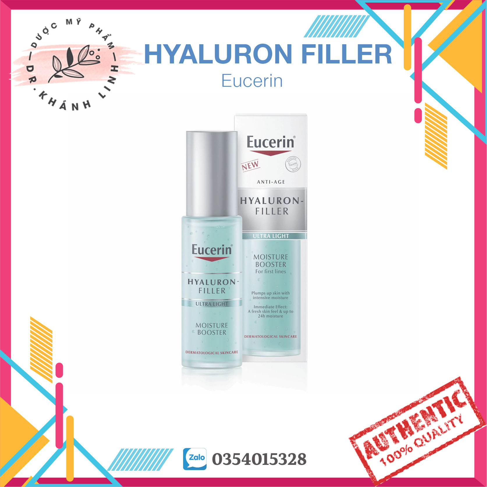 ✔️[Chính Hãng] Serum Eucerin Hyaluron - Filler Moisture Booster 30Ml - Serum Ha