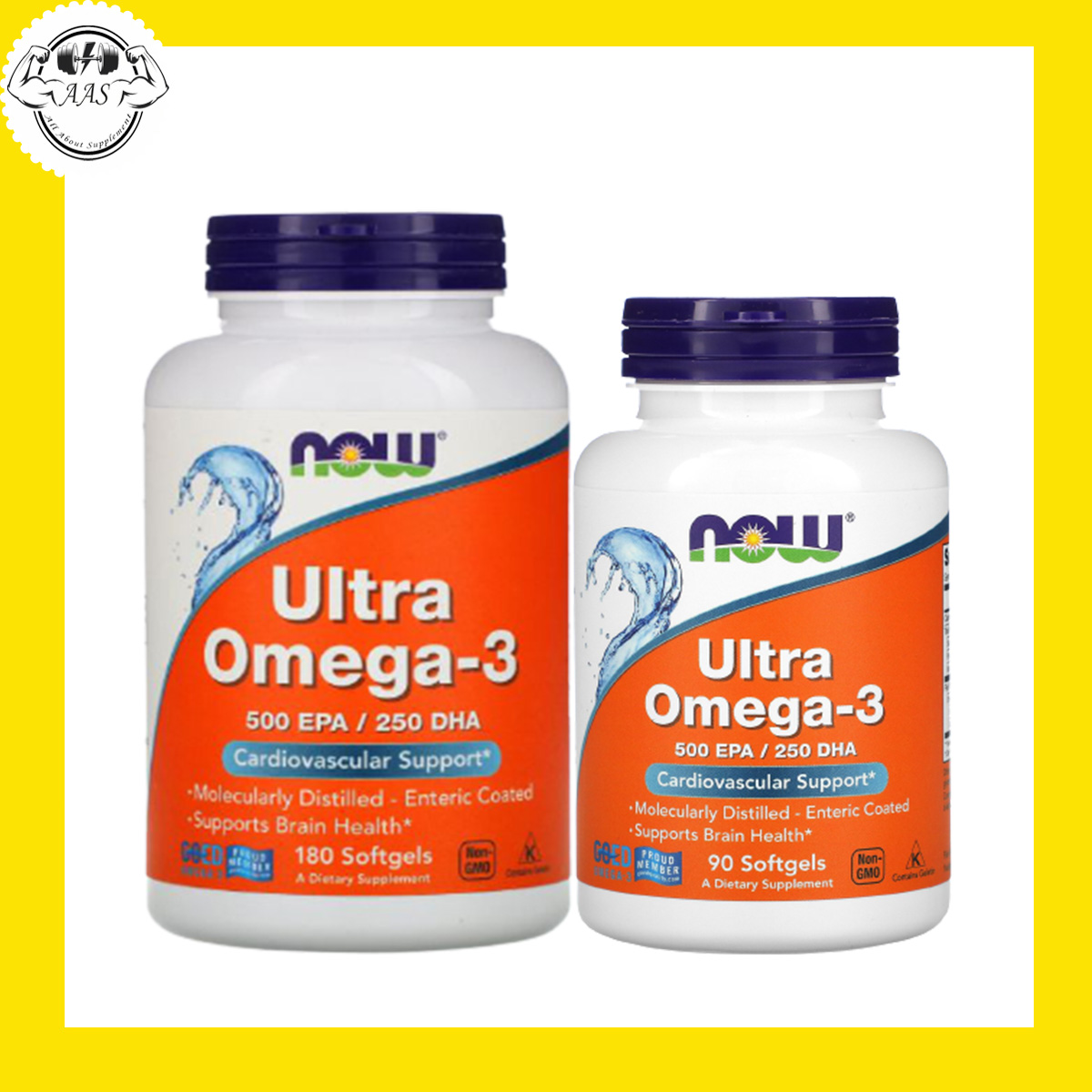 [Hcm]Fish Oil - Now Foods - Ultra Omega - 3 - Giúp Sáng Mắt Bổ Não Đẹp Da Ngăn Ngừa Cholesterol Xấu Hương Chanh - Từ Mỹ