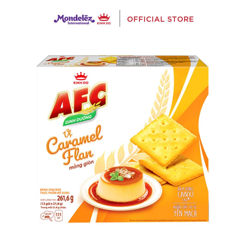 Combo 2 Hộp Bánh Quy Dinh Dưỡng AFC Vị Caramel Flan 261.6g