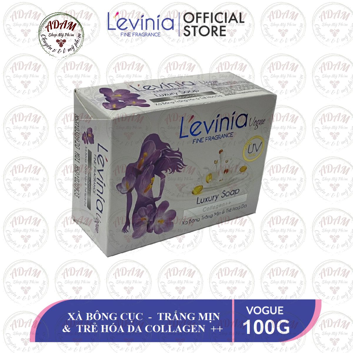 Xà Bông Levinia Trắng Mịn & Trẻ Hóa Da 100G