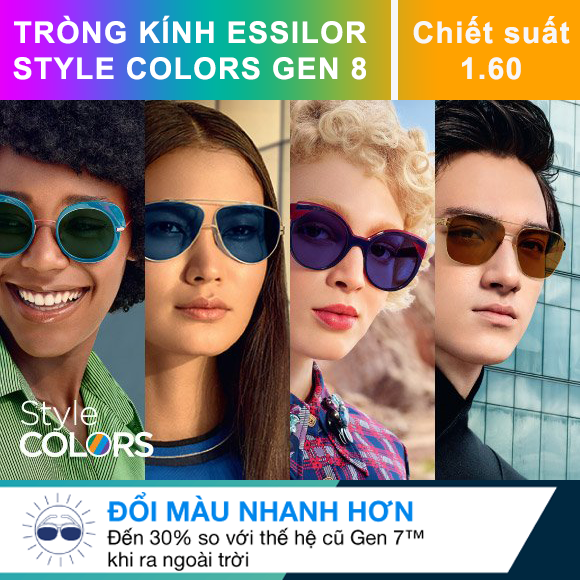 Đổi màu ESSILOR TRANSITIONS STYLE COLOR GEN 8 (Pháp)