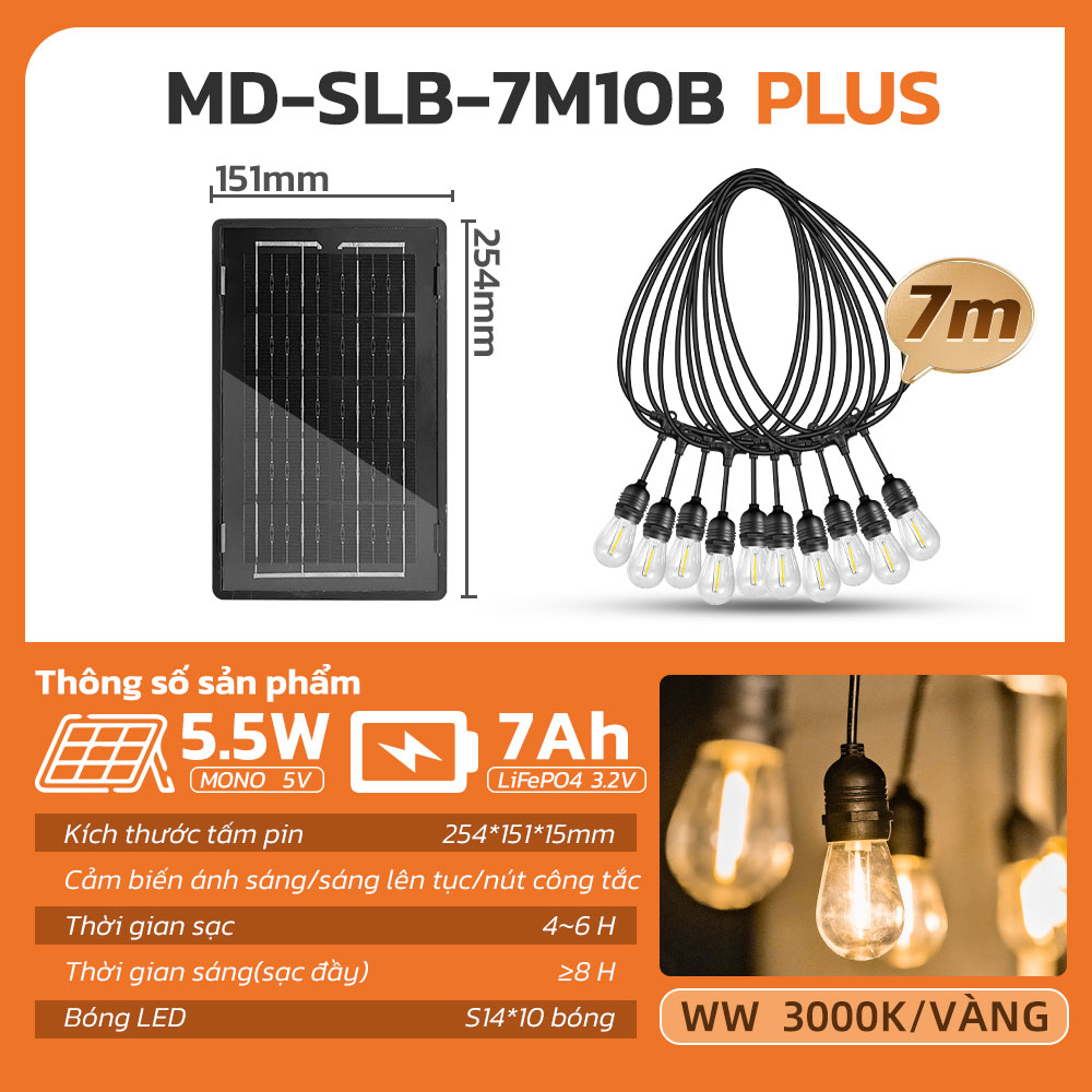 Đèn Trang Trí Ngoài Trời Năng Lượng Mặt Trời MODI SOLAR Chống Nước Trang Trí Tết Quán Cà Phê