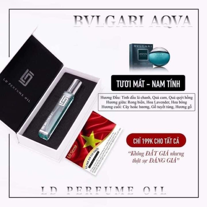 [Hcm]Tinh Dầu Nước Hoa Ld Perfume Oil ( Bvl Aqva)