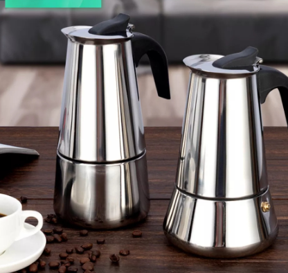 Bình Pha Cafe Moka Pot Kiểu Ý [ Dung Tích: 100ml & 200ml & 300ml & 450ml & 600ml ]