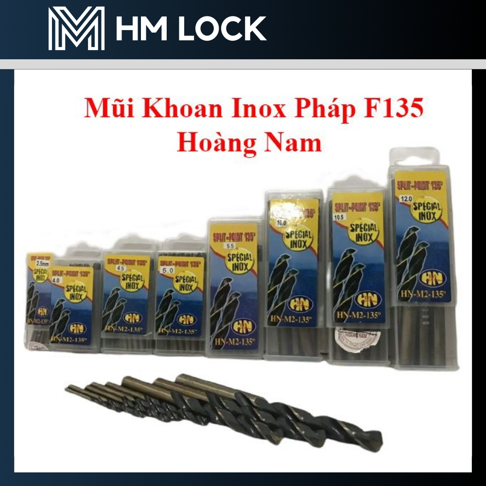 [NEW] MŨI KHOAN SẮT HSS PHÁP 1mm - 20mm - HÀNG CHÍNH HÃNG HOÀNG NAM