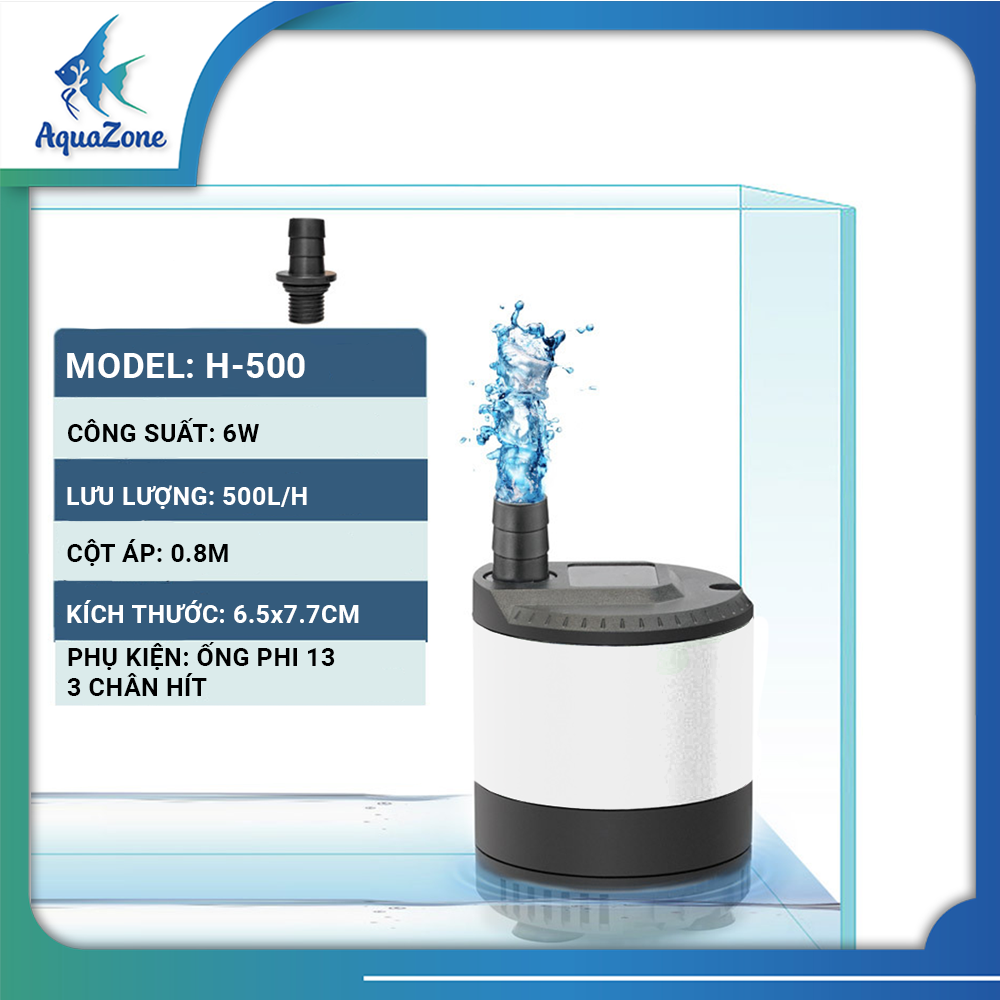 Bơm Hút Đáy Đa Năng Seabillion H500-2500 – Trục Sứ Chống Mòn Hút Nước Mức Thấp Cho Hồ Cá Hồ Thủy Sin