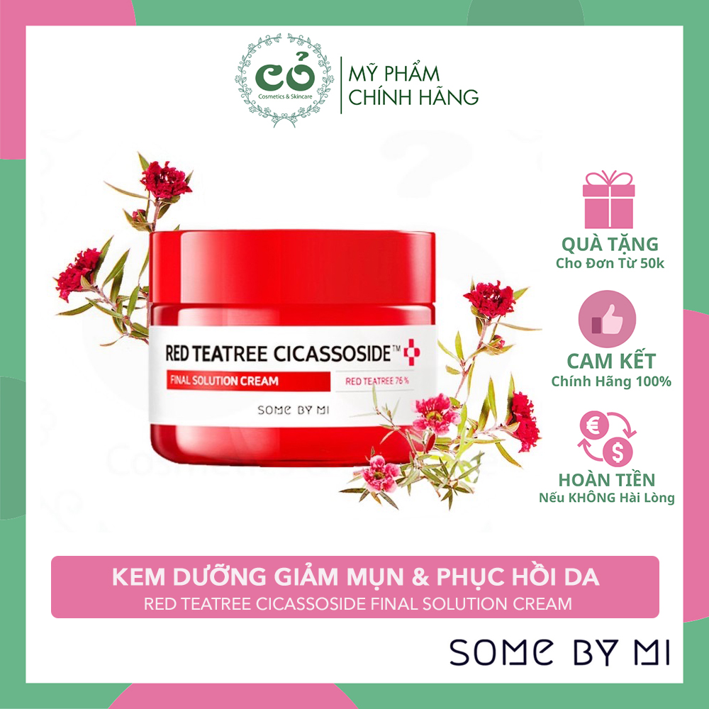 Kem Dưỡng Giảm Mụn Phục Hồi Da Some By Mi Red Teatree Cicassoside Final Solution Cream