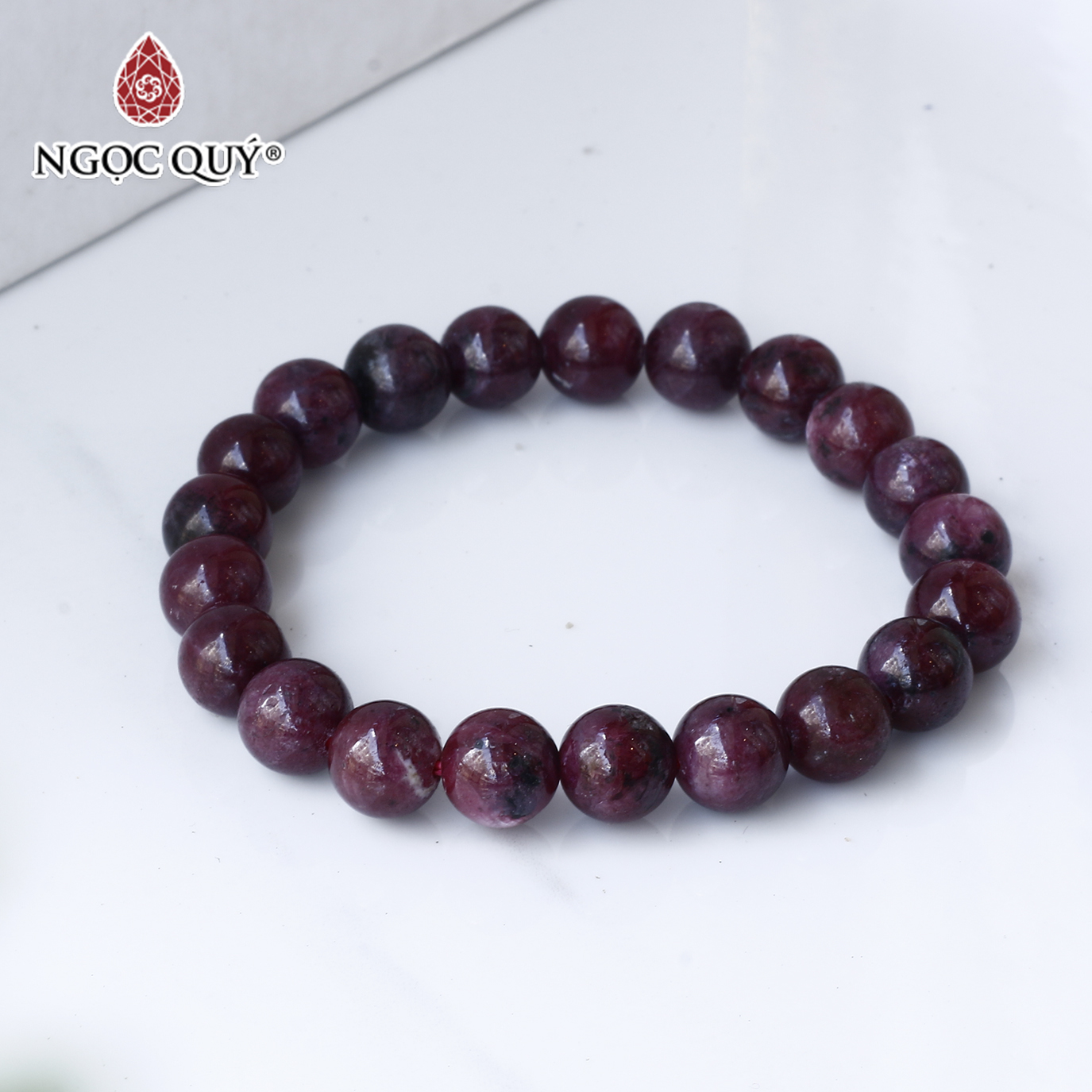 [HCM]Vòng bạc đá ruby facet mệnh hỏa thổ - Ngọc Quý Gemstones